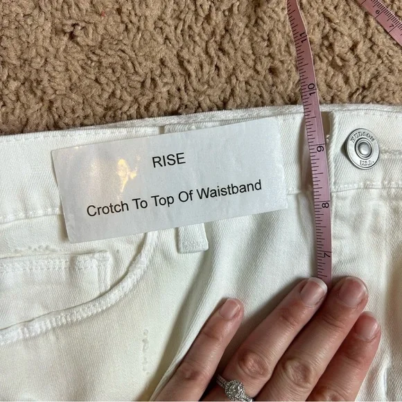 NWT Hudson | Midrise Nico Distressed Super Skinny White Jeans Women’s Size 29 - Picture 15 of 17